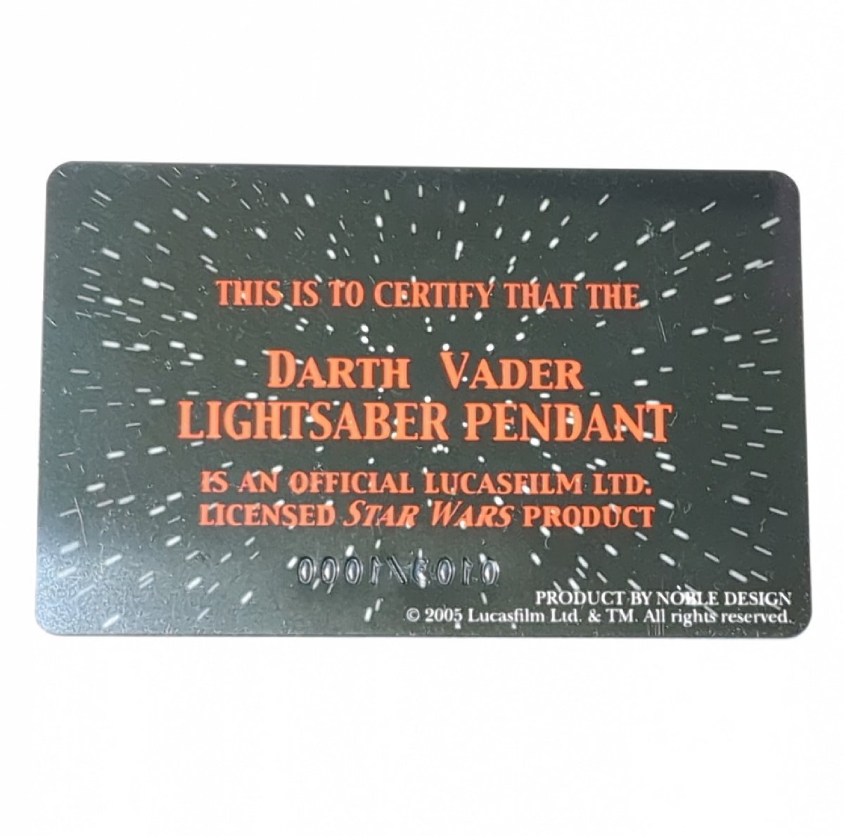 【１円スタート】 STARWARS スターウォーズ ライトセイバー ペンダント ネックレス DARTH VADER ダースベイダー カードあり 箱ありの画像10