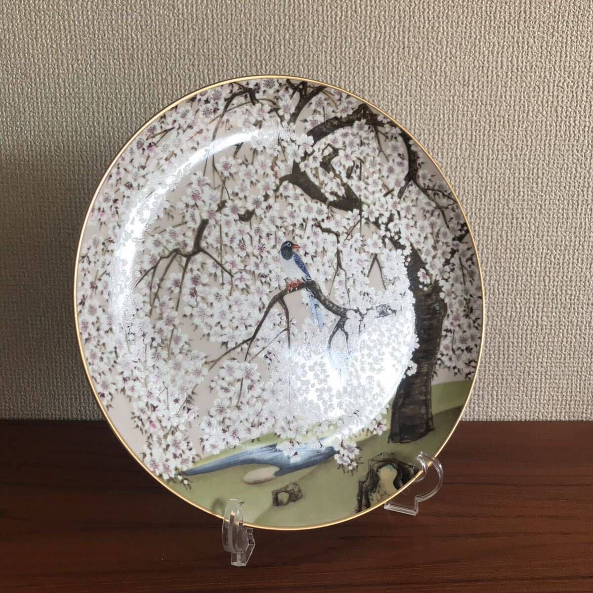 フランクリンポーセリン　金彩　花鳥12ヶ月　飾皿 絵皿 置物_画像3