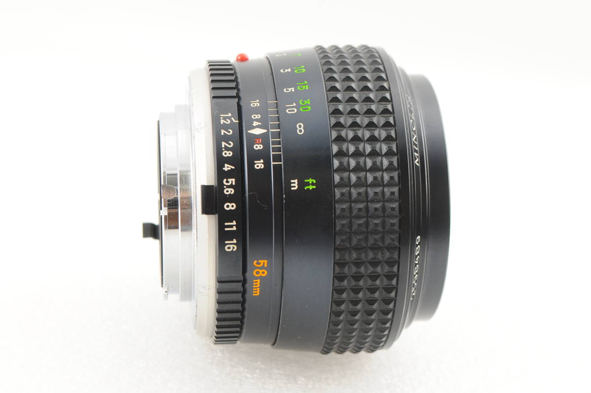 ★美品★ MINOLTA ミノルタ MC ROKKOR-PG 58mm F1.2 鷹の目ロッコール 付属品付★清潔感溢れる綺麗な外観! クモリなし! 細かく動作確認済!の画像4