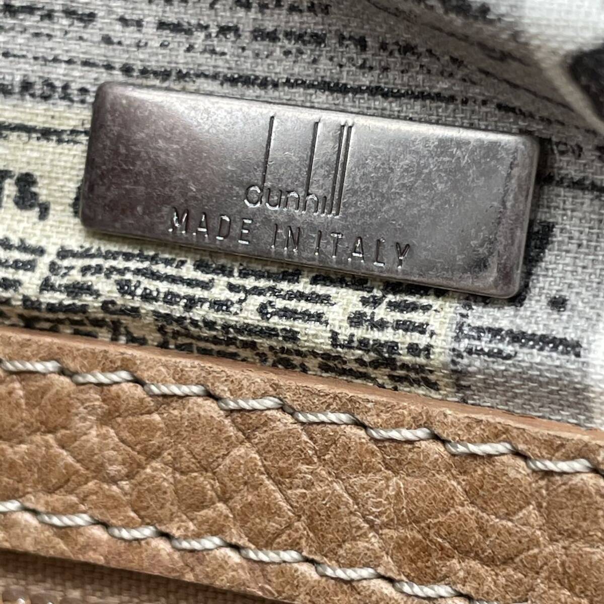 ⑩BN4103● dunhill ダンヒル ボストンバッグ ブラウン キャンバス レザー 大容量 旅行 出張 メンズ ビジネス_画像7