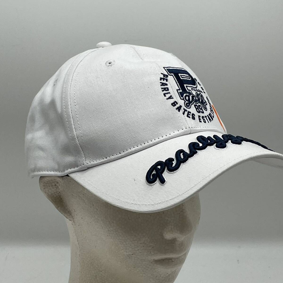 ★KO2333□PEARLYGATES パーリーゲイツ 帽子 キャップ 30周年記念 ホワイト フリーサイズ ゴルフウェア_画像3