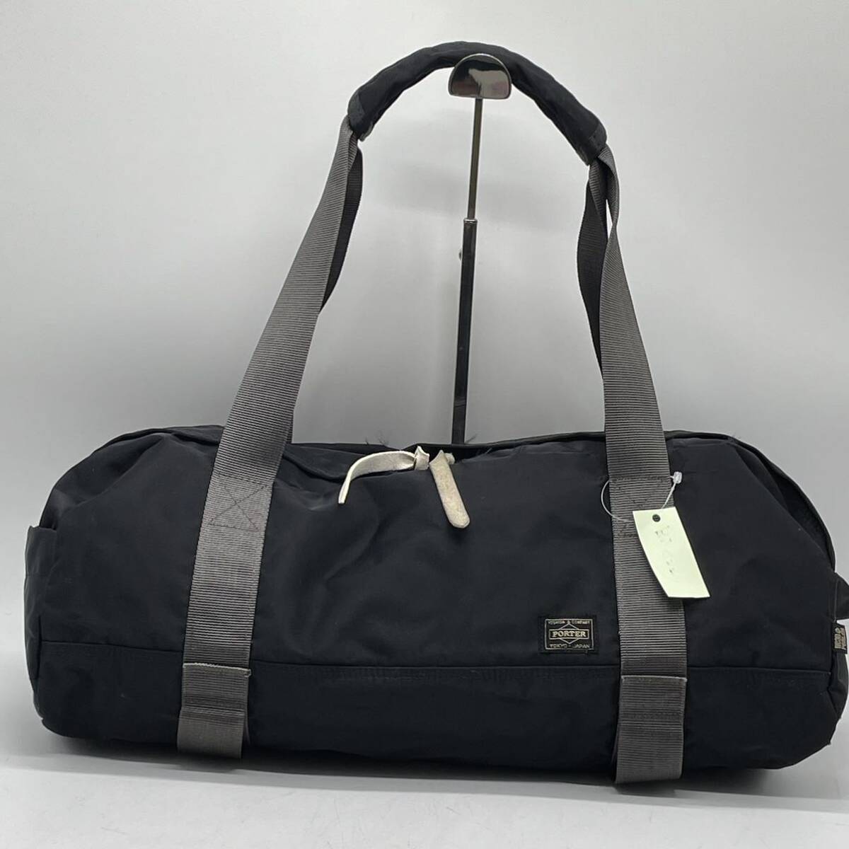 ★BN4359□HEAD PORTER ヘッドポーター SHATI BOSTON BAG シャチボストンバッグ ダッフル ブラック×ダークグレー_画像1