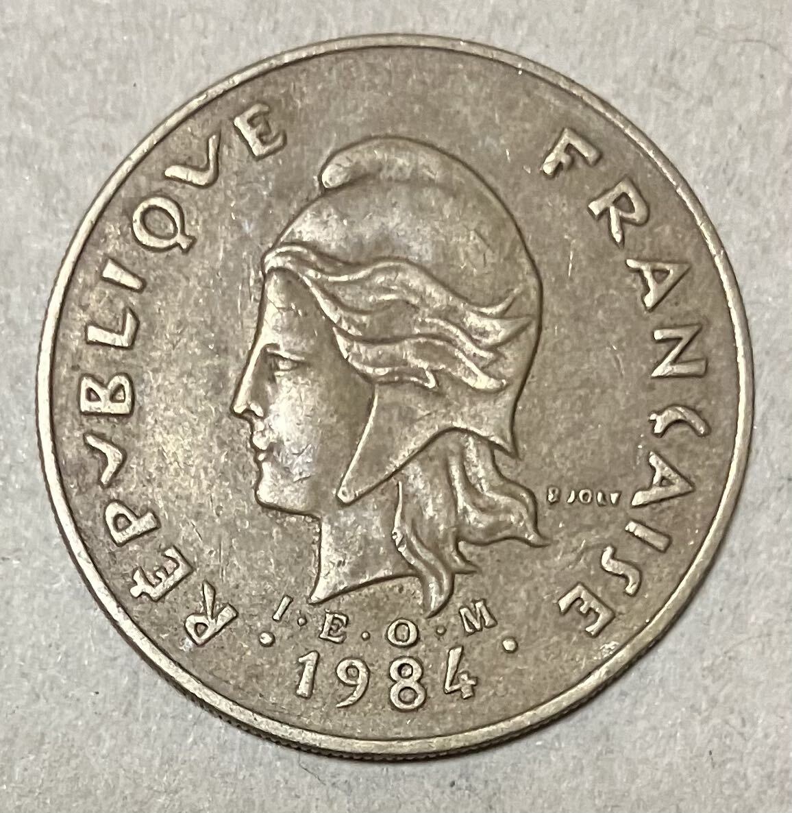 フランス領ニューカレドニア　100フラン　100Francs　1984年　外国コイン　コイン コレクション 硬貨 外国コイン_画像2