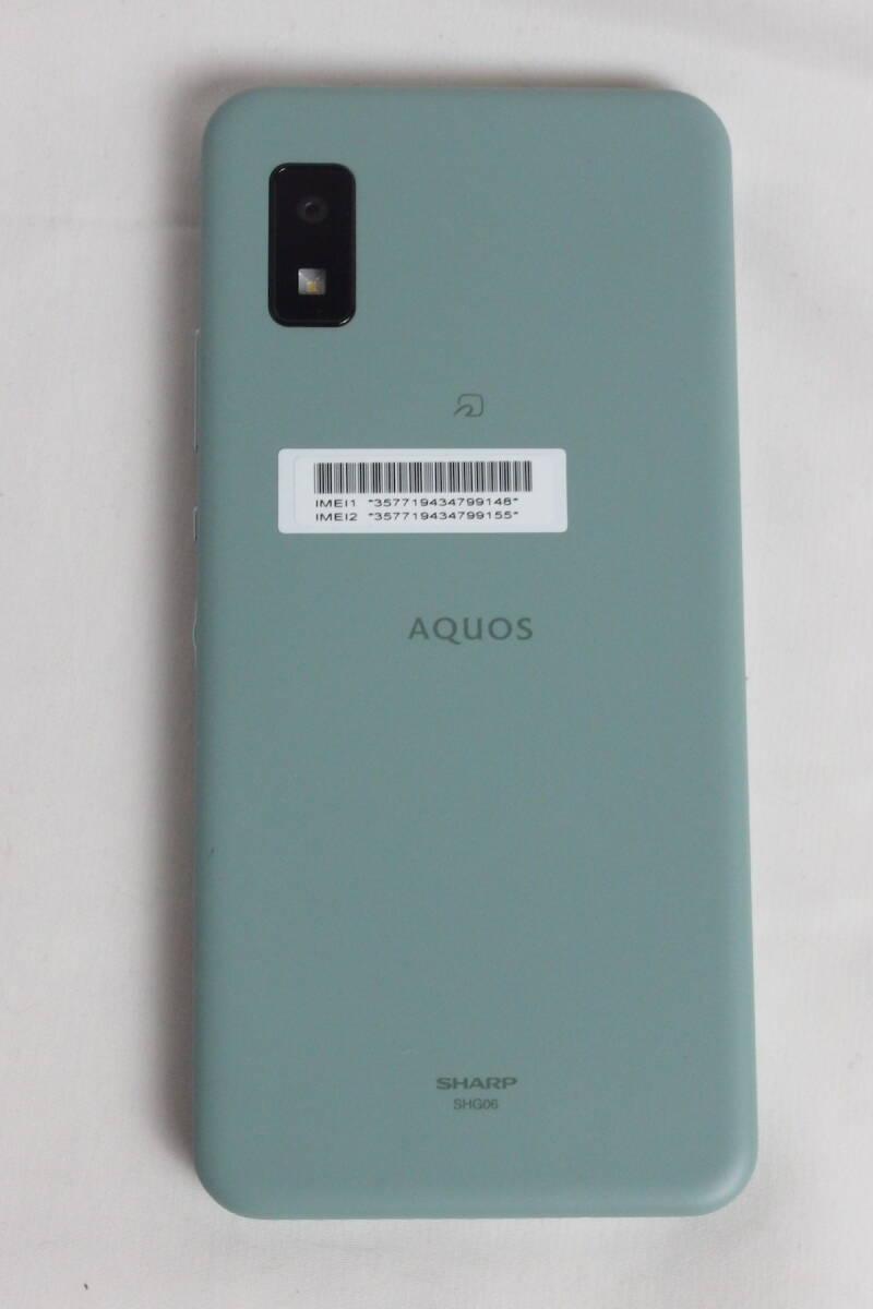 ■AQUOS wish 64GB SHG06 オリーブグリーン au■SIMフリー■中古■_画像5