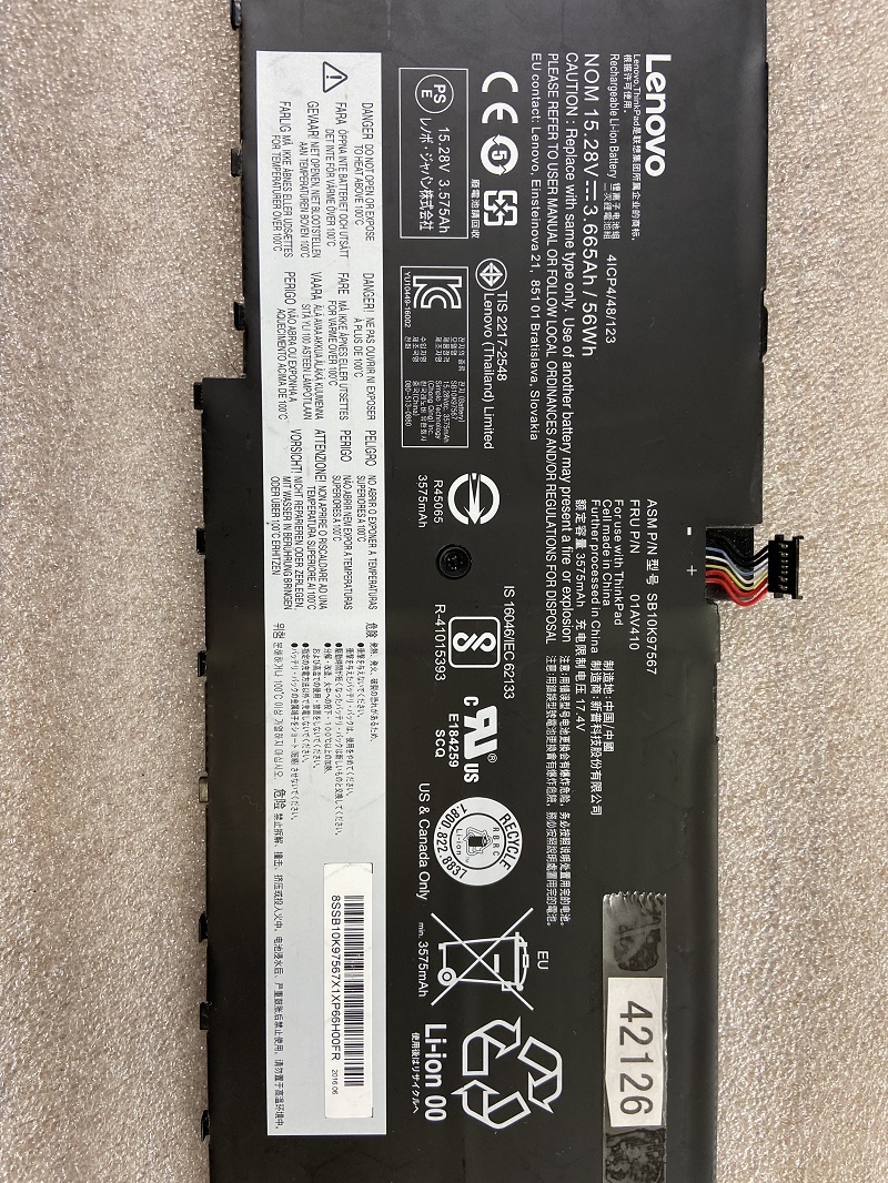 Lenovo ThinkPad バッテリーSB10K97567