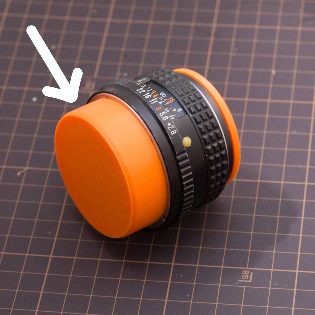 PENTAX K mount for orange color rear cap dust cap 4 piece set 