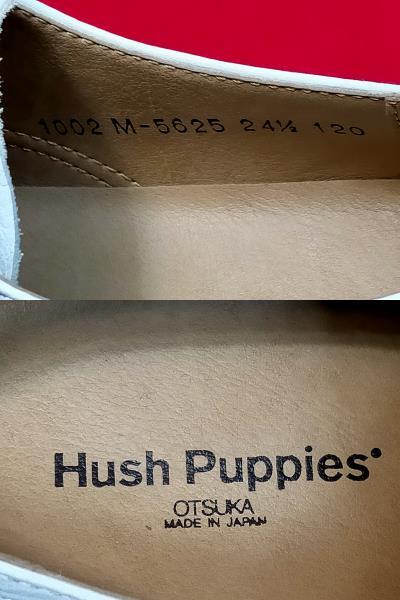 Hush　Puppies　ハッシュ　パピー　軽量　435g　ビジネスシューズ　ウォーキングシューズ　革　1002　M-5625　24.5cm　ホワイト /_画像6