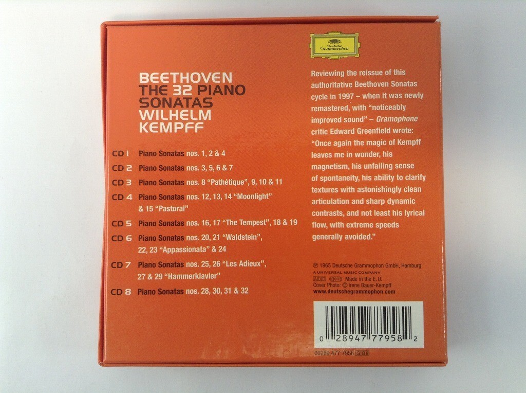 TF571 KEMPFF WILHELM / BEETHOVEN THE 32 PIANO SONATAS 輸入盤 【CD】 105の画像2