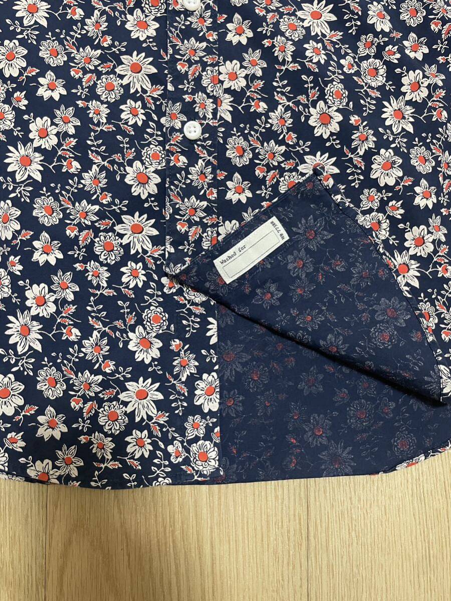 【中古美品】J.CREW XS スリムフィット メンズ 長袖 シャツ ジェイクルー 花柄 モーリシャス製 2019年_画像3