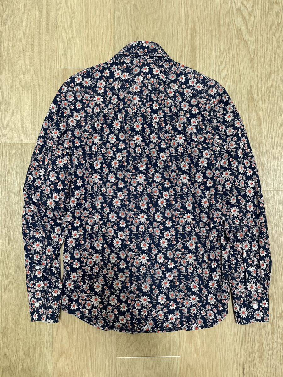 【中古美品】J.CREW XS スリムフィット メンズ 長袖 シャツ ジェイクルー 花柄 モーリシャス製 2019年_画像5