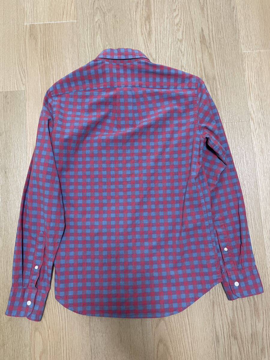 【中古美品】J.CREW XS スリムフィット メンズ 長袖 シャツ ジェイクルー チェック柄 モーリシャス製 2019年_画像4