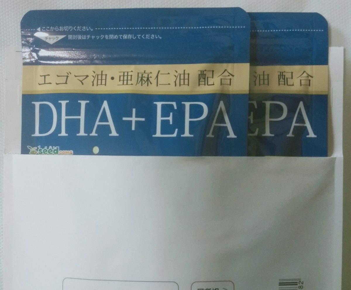 DHA+EPA エゴマ油・亜麻仁油配合 サプリメント 約6ヶ月分（約3ヶ月分 90粒×2袋）未開封 賞味期限 2024.11