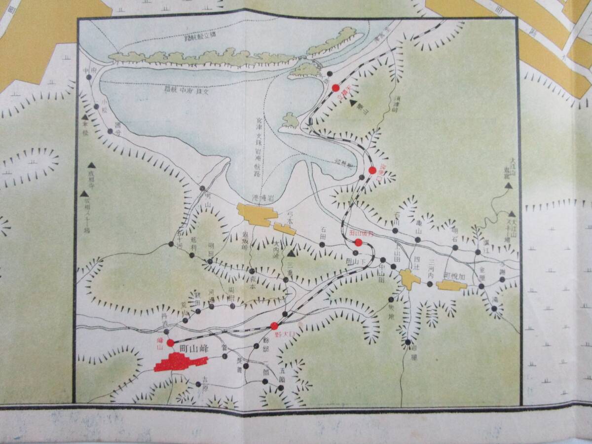 《阡》大正14年 京都府 峰山町案内図 縮緬 天橋立 野村克也 古地図_画像5