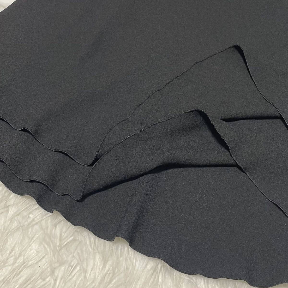 本物 シャネル COCO装飾 ココマーク フレア ティアード スカート 46 ブラック 黒 CHANEL 大きいサイズ レターパックプラス可_画像7