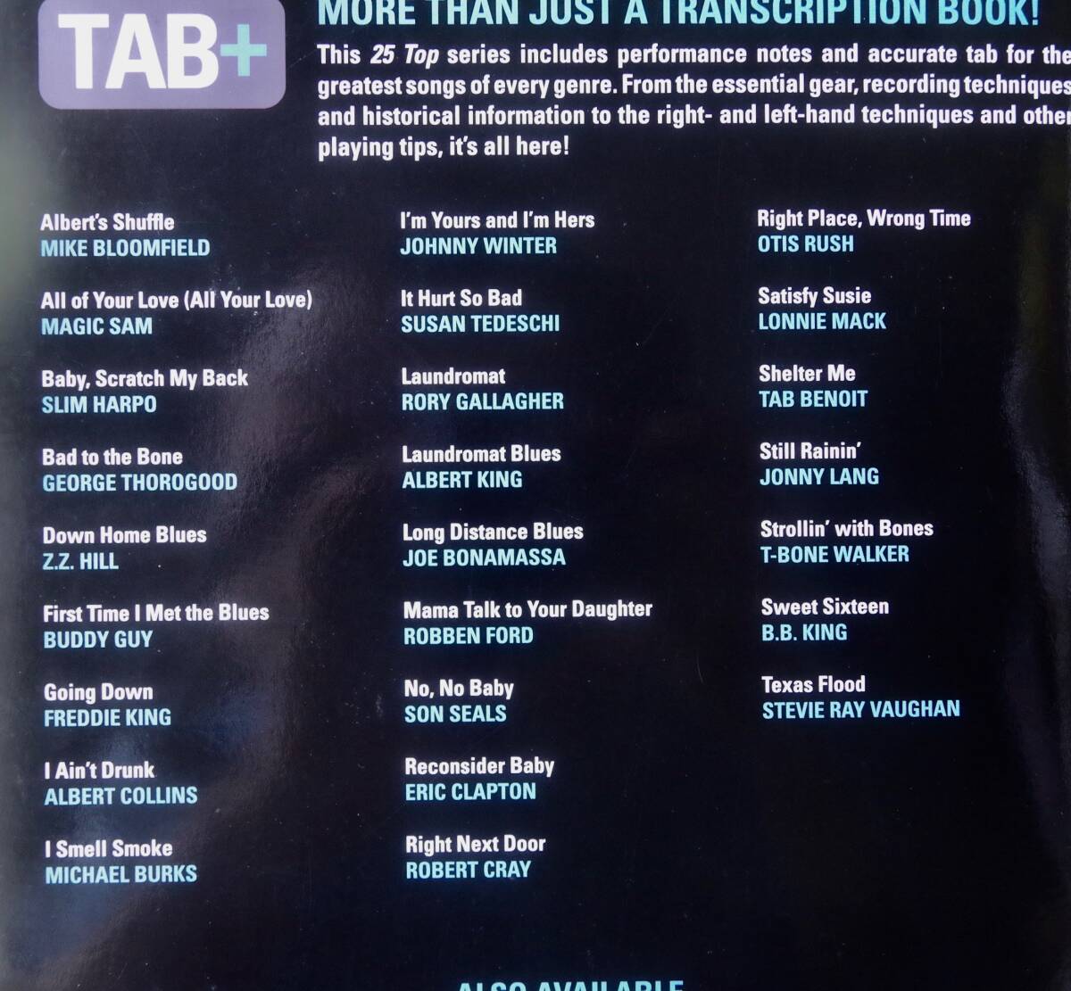 25TOP BLUES SONGS ブルース TAB譜付ギタースコア ♪良好♪ 送料185円 テデスキ/オーティス・ラッシュ/マジック・サム/スーザン・テデスキの画像4