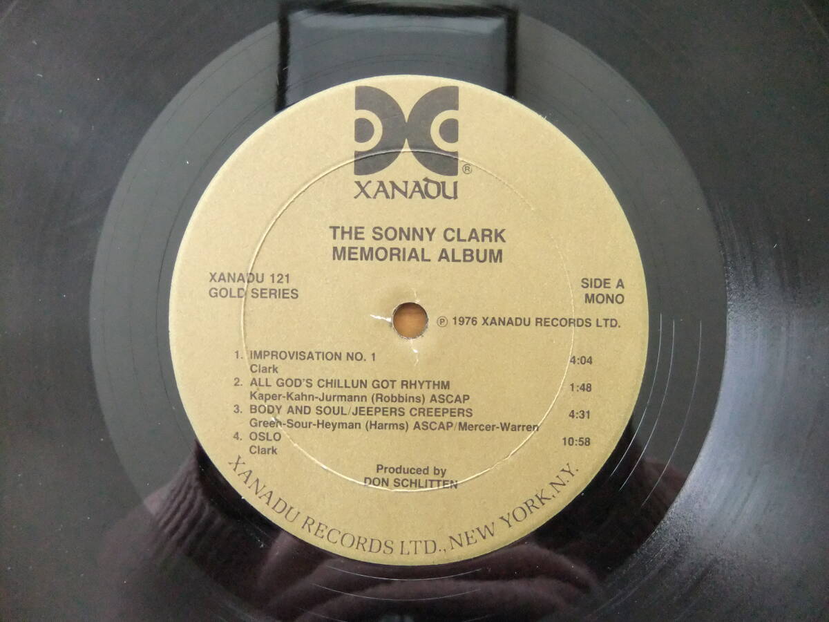 ■アメリカ盤THE SONNY CLARK MEMORIAL ALBUM/Simon Brehm/Bobby White(Xanadu 121)の画像3