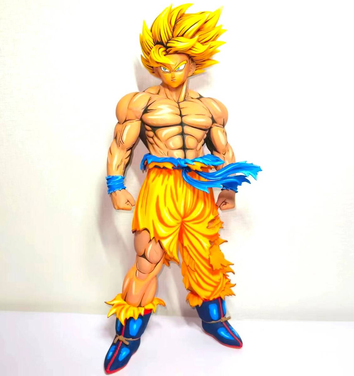 ドラゴンボールZ/スーパーサイヤ人 孫悟空素体 GK完成品 製品材料：PU+樹脂+ポリストーン/リペイント 2D 2次元彩色 二次元塗裝 H:30CMの画像1