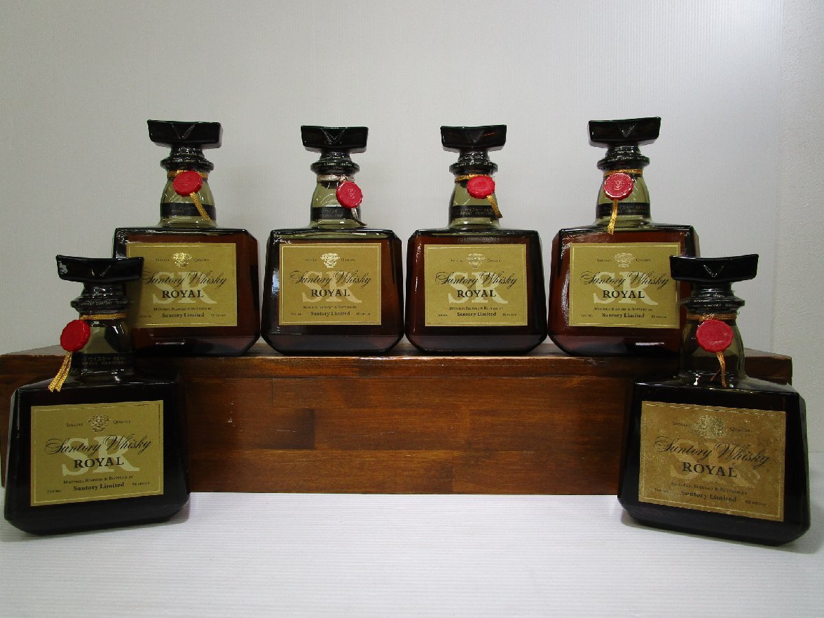 6本セット サントリー ローヤル 山崎15年モルト表記 720ml 43% SUNTORY ROYAL 未開栓 古酒 まとめて 発送先広島県限定 1円スタート/4-12-9の画像1