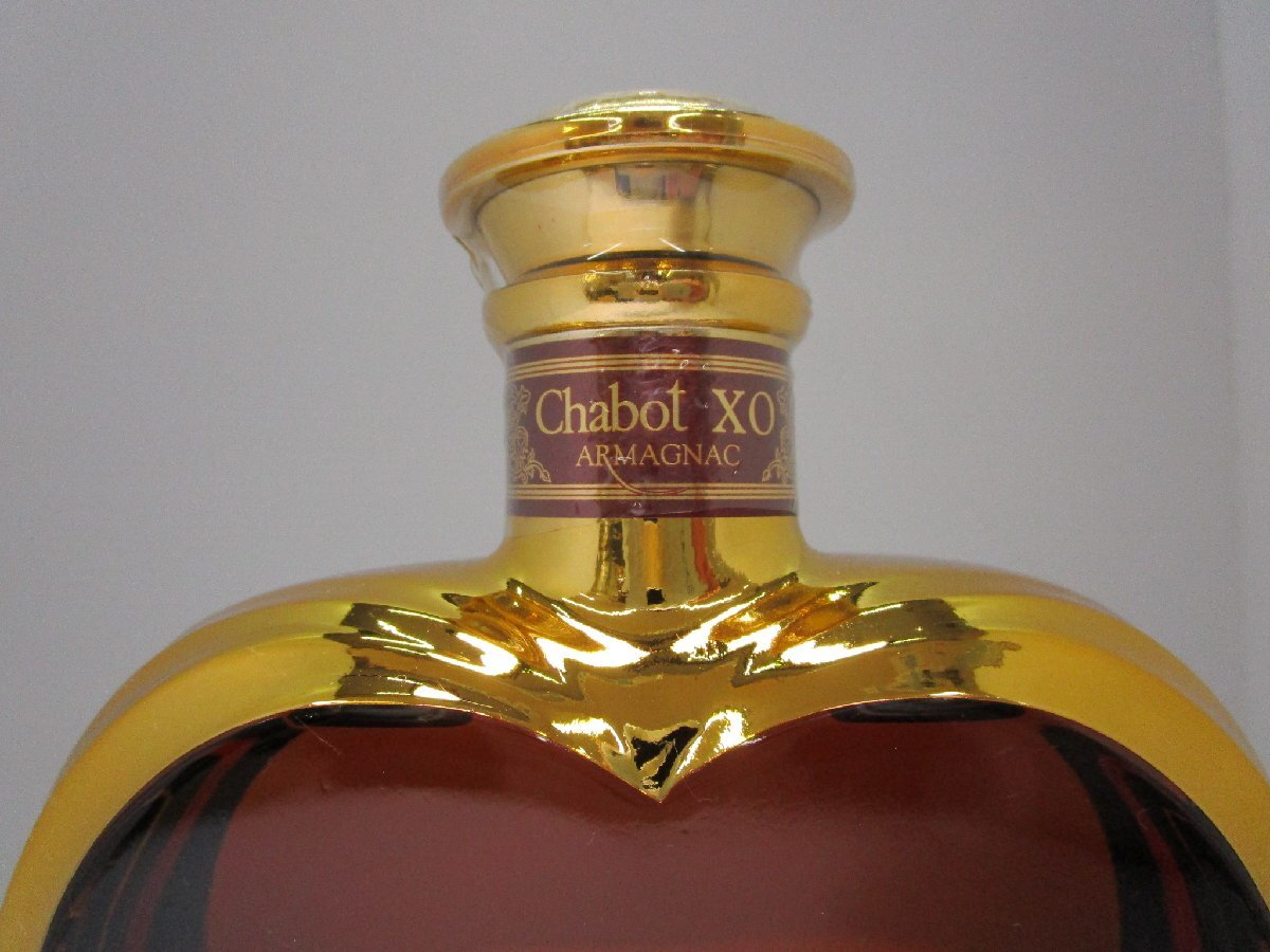 シャボー XO ハート型 ゴールド 500ml 40% Chabot アルマニャックブランデー 未開栓 古酒 箱付き/B36120の画像3