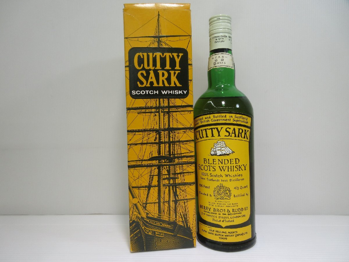 カティサーク CUTTY SARK 760ml 43% スコッチウイスキー 特級 従価 未開栓 古酒 箱付き/B36452の画像1