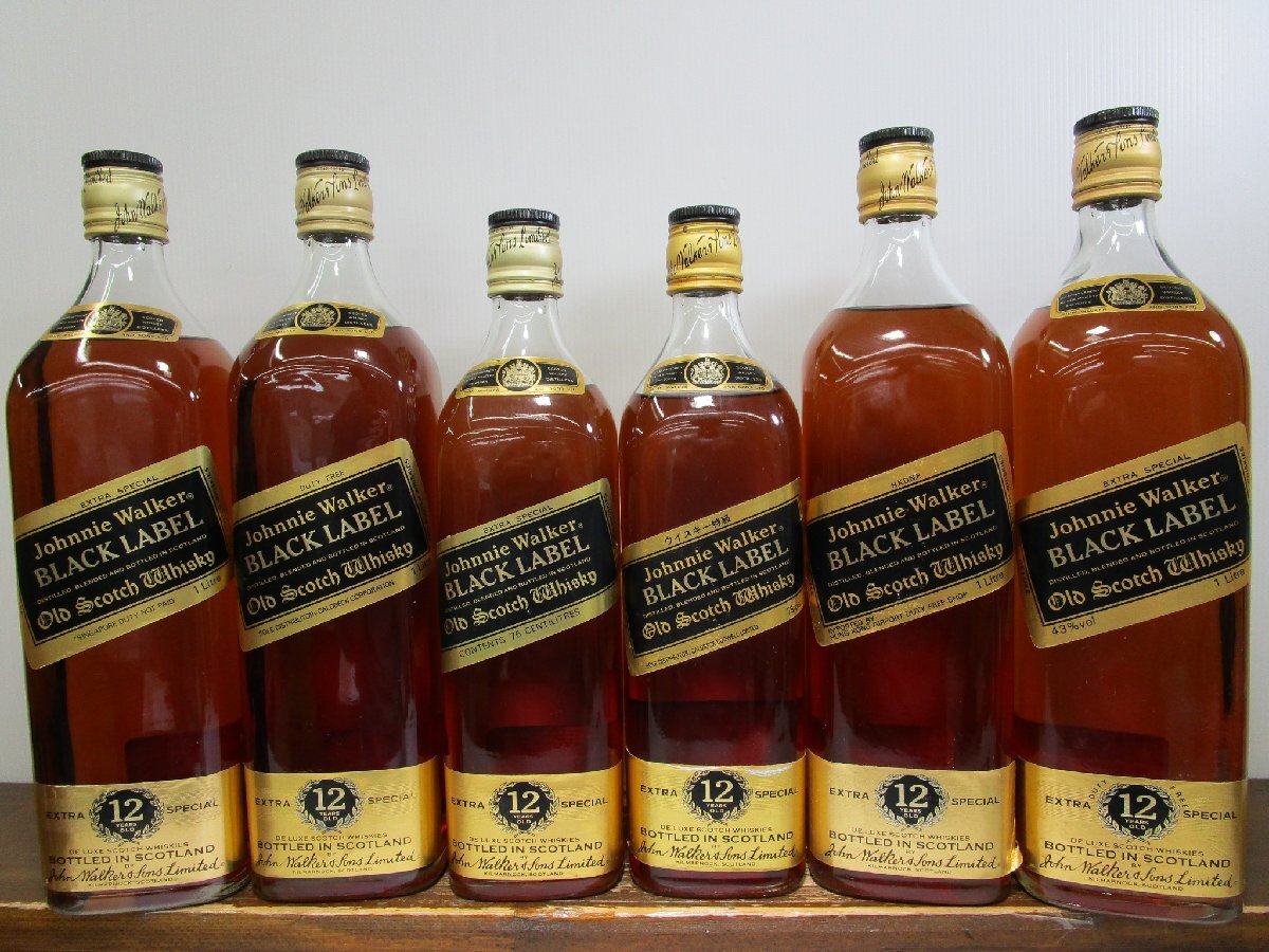 11本セット ジョニーウォーカ― ブラックラベル 黒金キャップ 750-1000ml 43% Johnnie Walker スコッチ 未開栓 古酒 1円スタート/4-24-12の画像5