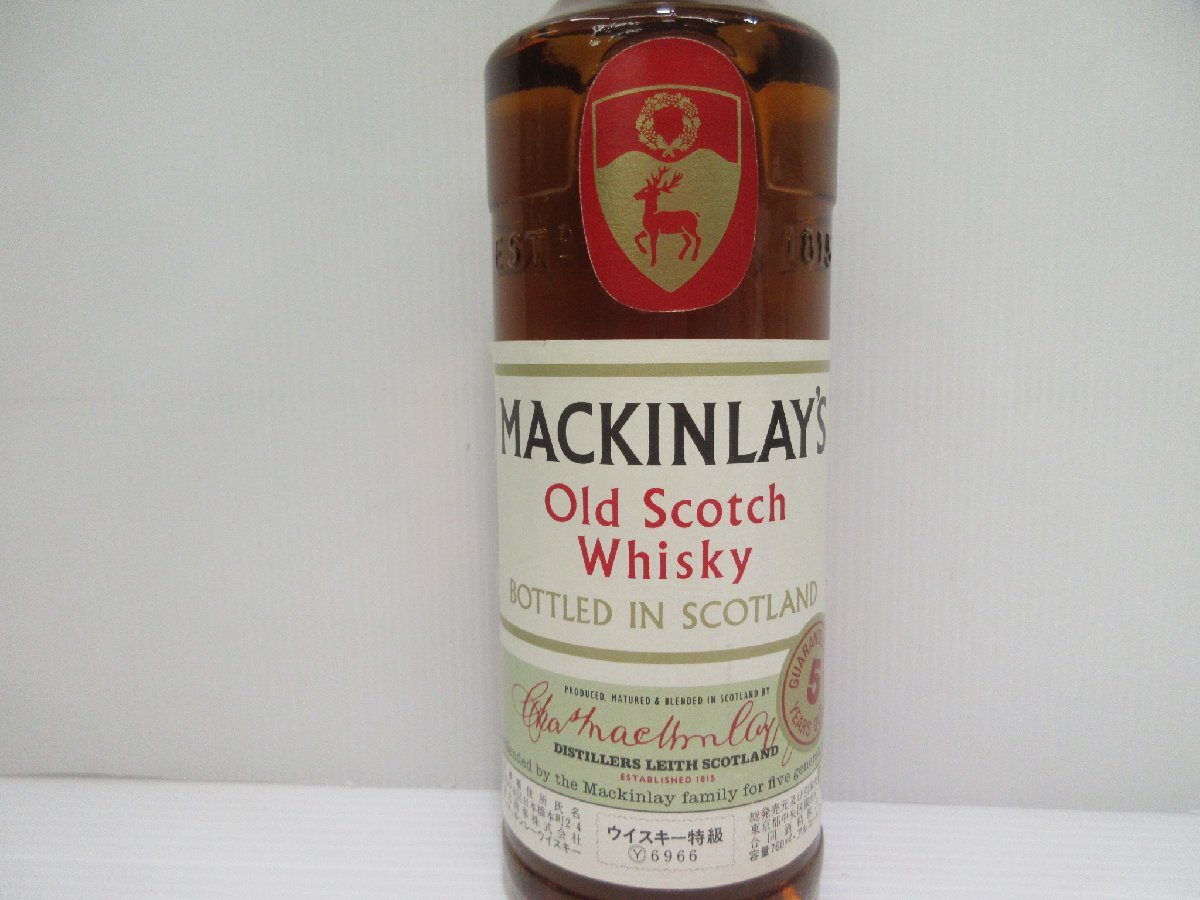 マッキンレー 5年 MACKINLAY'S 760ml 43% オールド スコッチウイスキー 特級 未開栓 古酒 箱付き/A39545の画像3