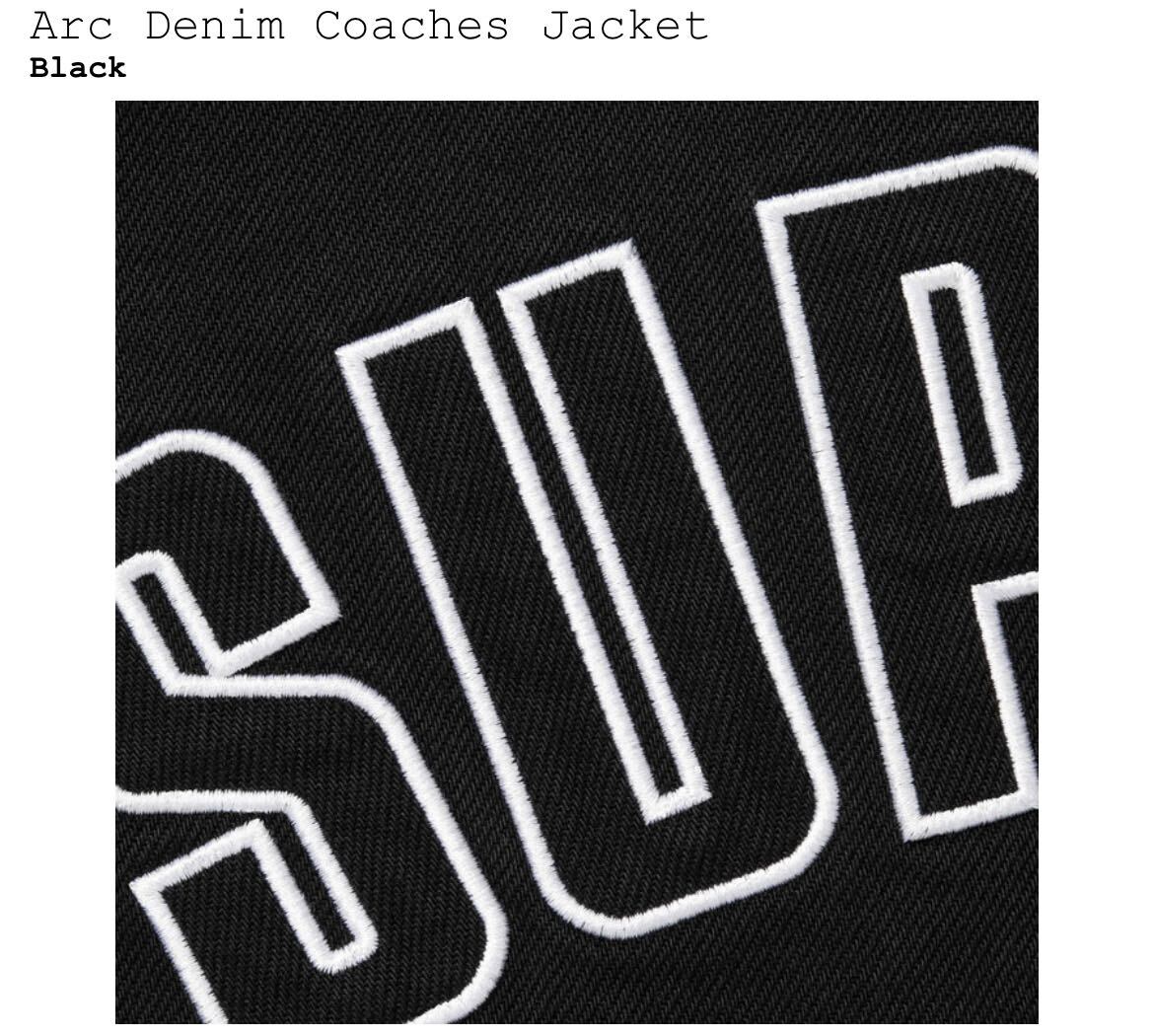 【新品未使用】 24SS Supreme Arc Denim Coaches Jacket BLACK Mサイズ の画像3