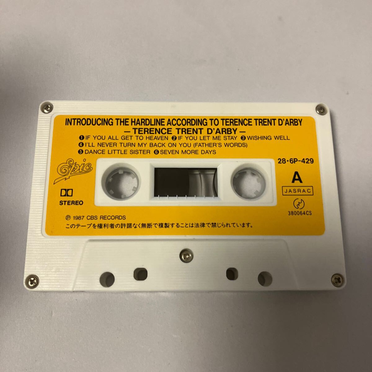 【国内盤洋楽カセットテープ】テレンス・トレント・ダービー／1987年当時物／歌詞カード付き／カセットテープ、CD多数出品中_画像5