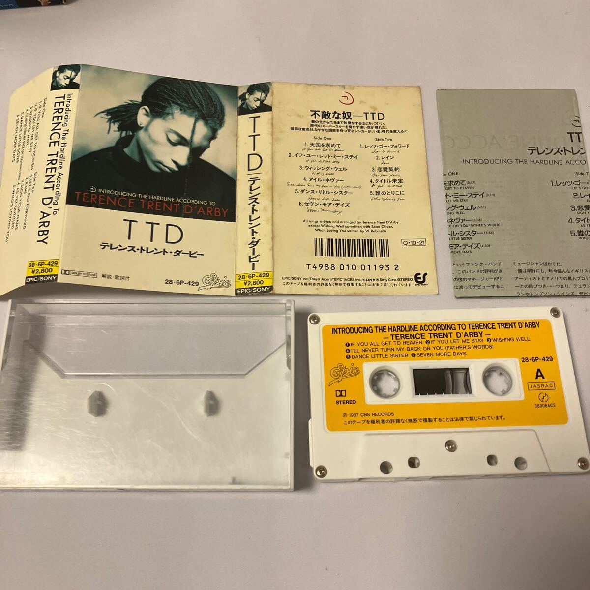 【国内盤洋楽カセットテープ】テレンス・トレント・ダービー／1987年当時物／歌詞カード付き／カセットテープ、CD多数出品中_画像3