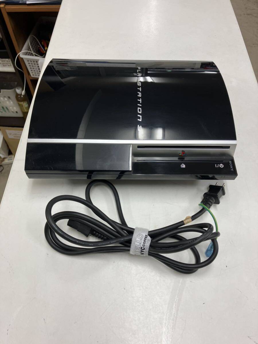 K2404-3027 SONY PS3 CECH HOO 本体、電源ケーブルのみ 通電のみの確認 100サイズ発送予定_画像1