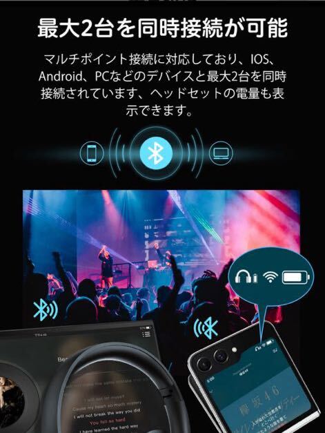 2024最新型 ヘッドホン ワイヤレス ヘッドフォン ヘッドホン bluetooth ヘッドホン 有線無線 Bluetooth5.3 HIFI音質