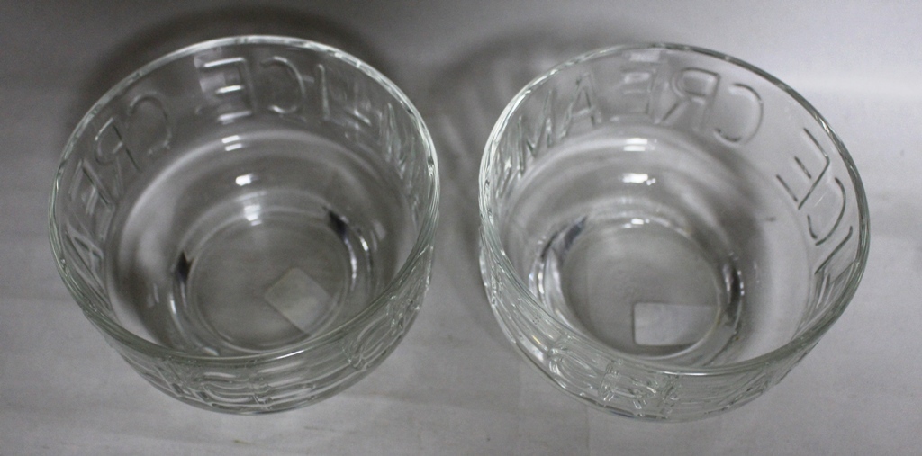フランス ガラス食器  ラ・ロシェール ボストンボウル アイスクリームカップ ２個セットの画像3