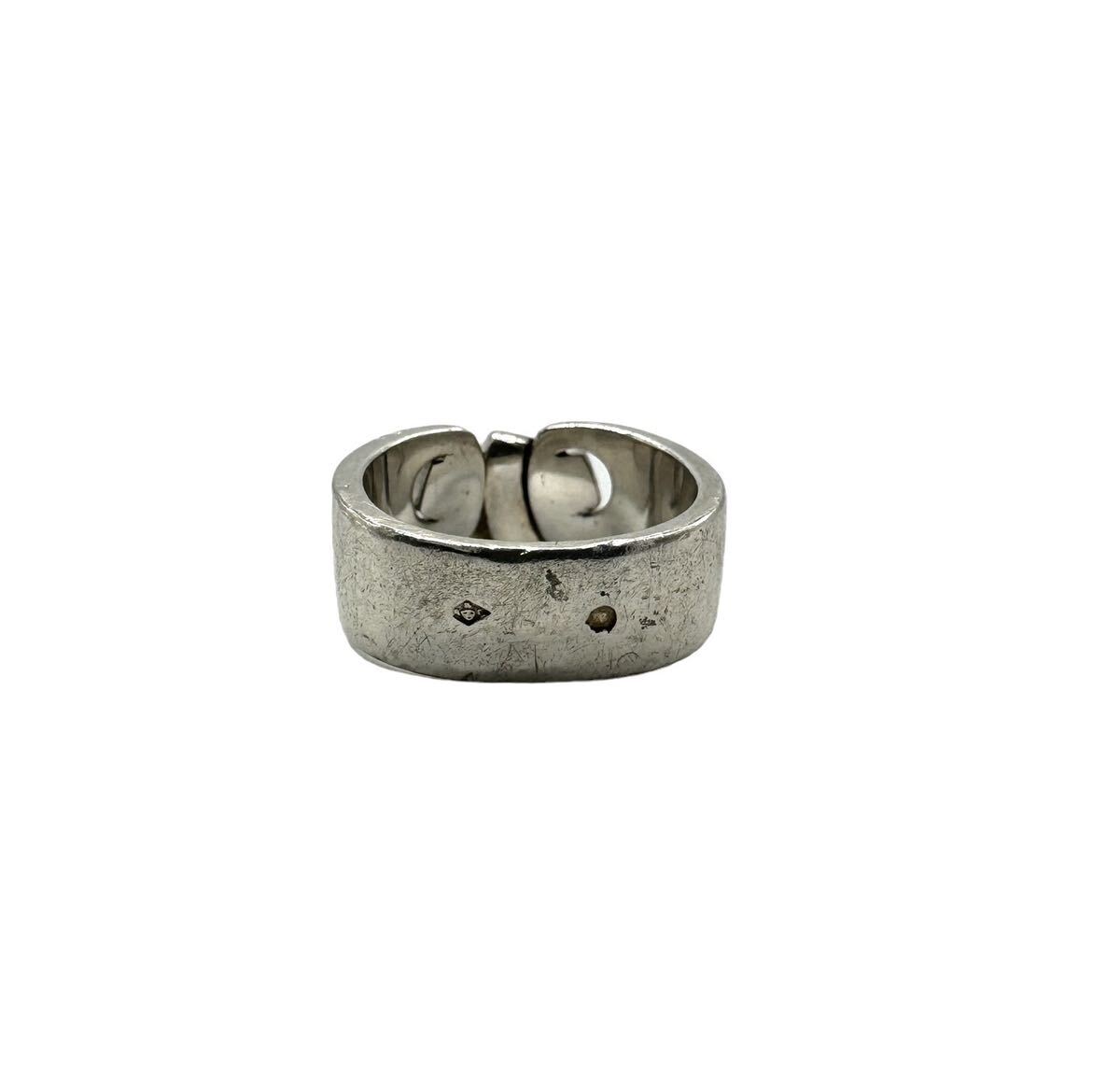 【中古】HERMES エルメス ラセット リング 指輪 リボンモチーフ 925 ヴィンテージ シルバー 50号_画像3