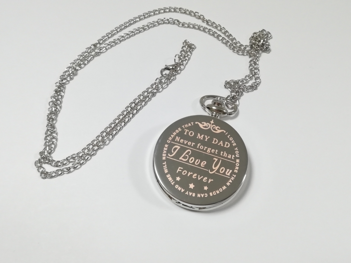  pocket watch quarts type present birthday Father's day message entering 