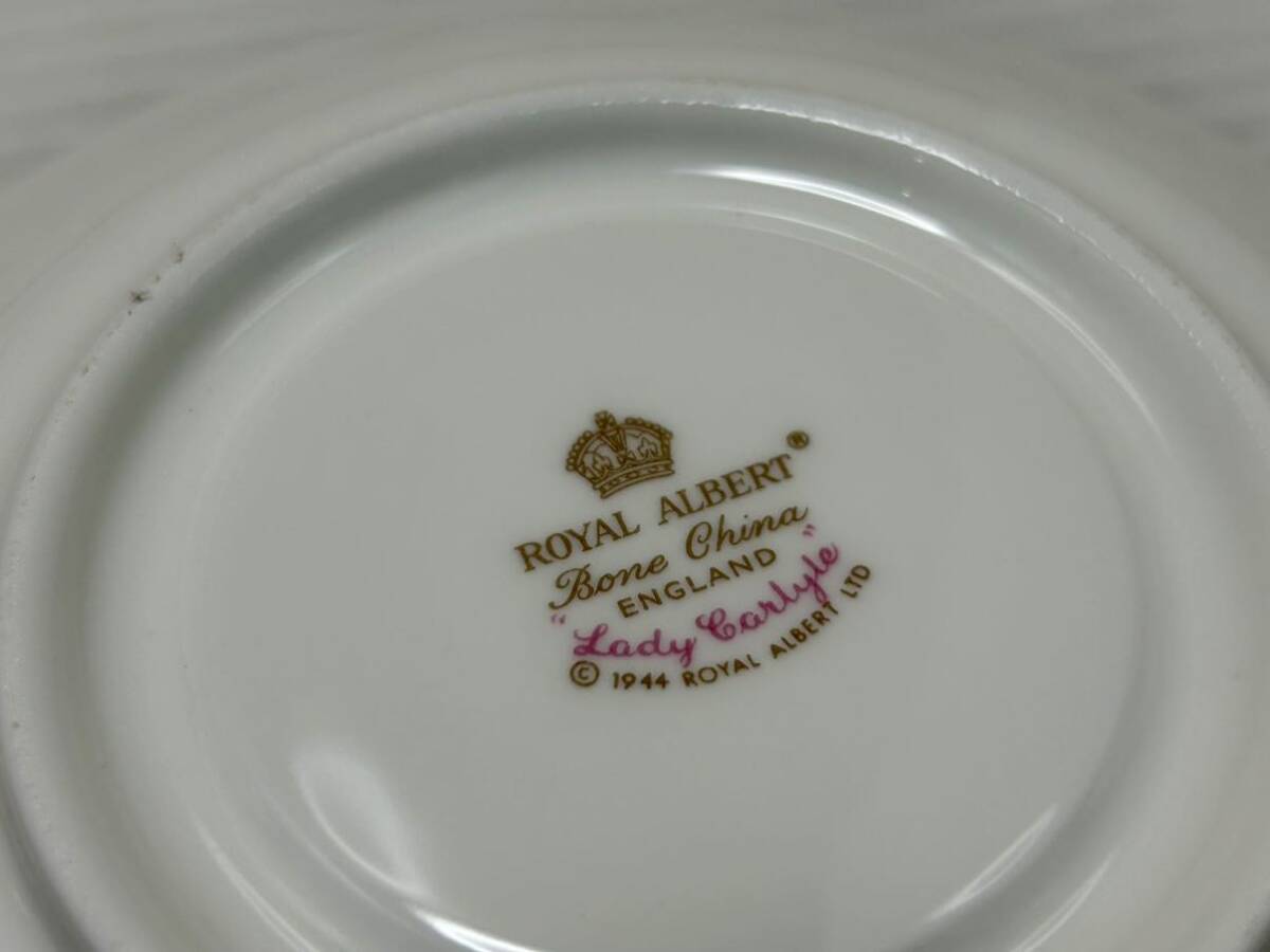 ROYAL ALBERT ロイヤルアルバート Lady Carlyle レディーカーライル カップ&ソーサー 3客セット 金彩 ピンク 花柄