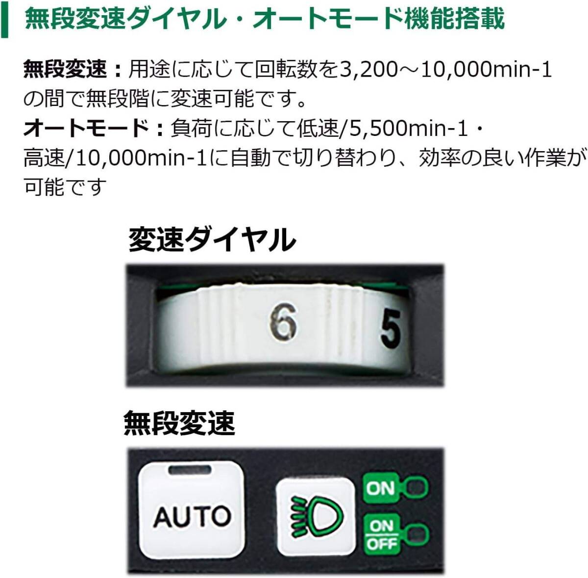 新品■HiKOKI(ハイコーキ) 36V 充電式ディスクグラインダ パドルスイッチ 砥石径125mm 新バッテリー2個・充電器・ケース付 G3613DD(2XPZ)_画像7