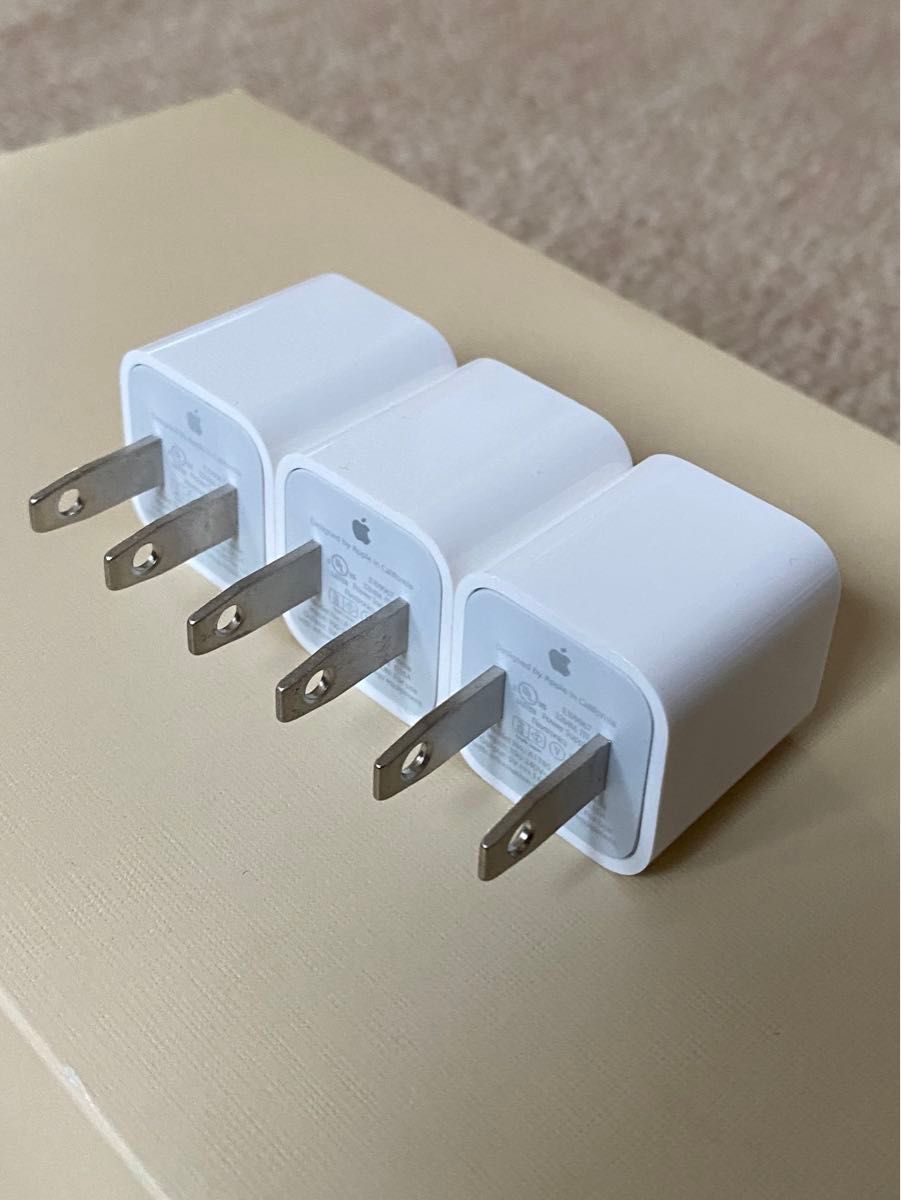 Apple iPhone アップル　純正 USB アダプター コンセント【3個セット】