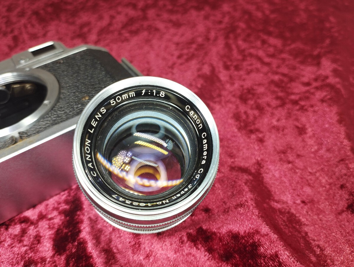 【委託品】 Canon レンジファインダー フィルムカメラ Lマウント50mm 1.8 レンズ付 シャッターOK 速度変化有り キャノン 1円スタート売
