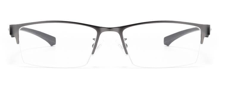 1円スタート ハーフリム 金属フレーム 超軽量 タテ眼鏡 レンズ交換可能 メガネフレーム  sc0373の画像2