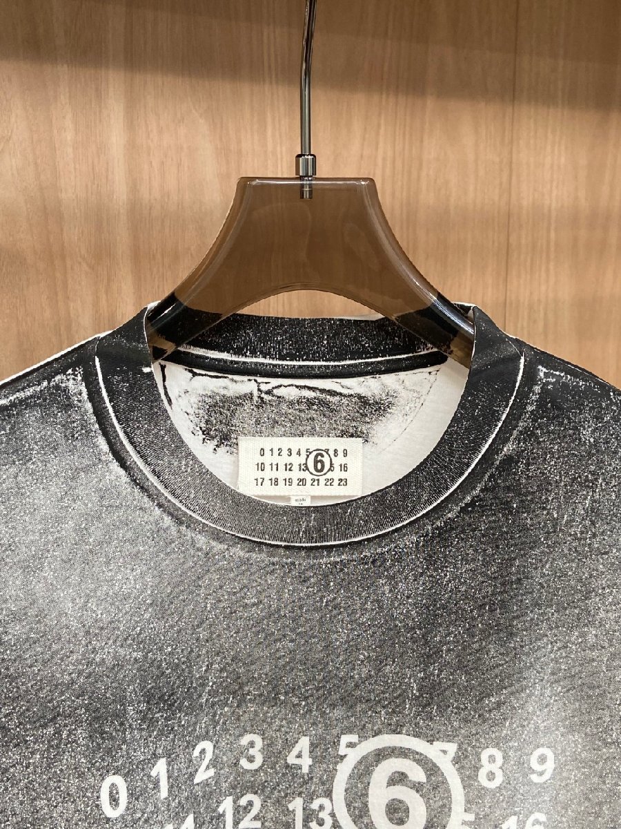 送料無料 Maison Margiela マルタンマルジェラ メンズ Tシャツ 半袖 数字ロゴ トレロ風 S-XL サイズ選択可能 4111の画像2