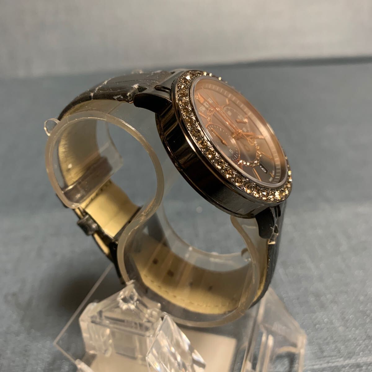 SWAROVSKI スワロフスキー レディース腕時計 シトラ スフィア クロノグラフ ガンメタの画像3