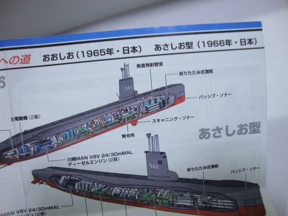 タカラ 世界の艦船 Series 1/700 海上自衛隊 潜水艦史 あさしお型(1966年.日本)　元箱シール無し_画像3