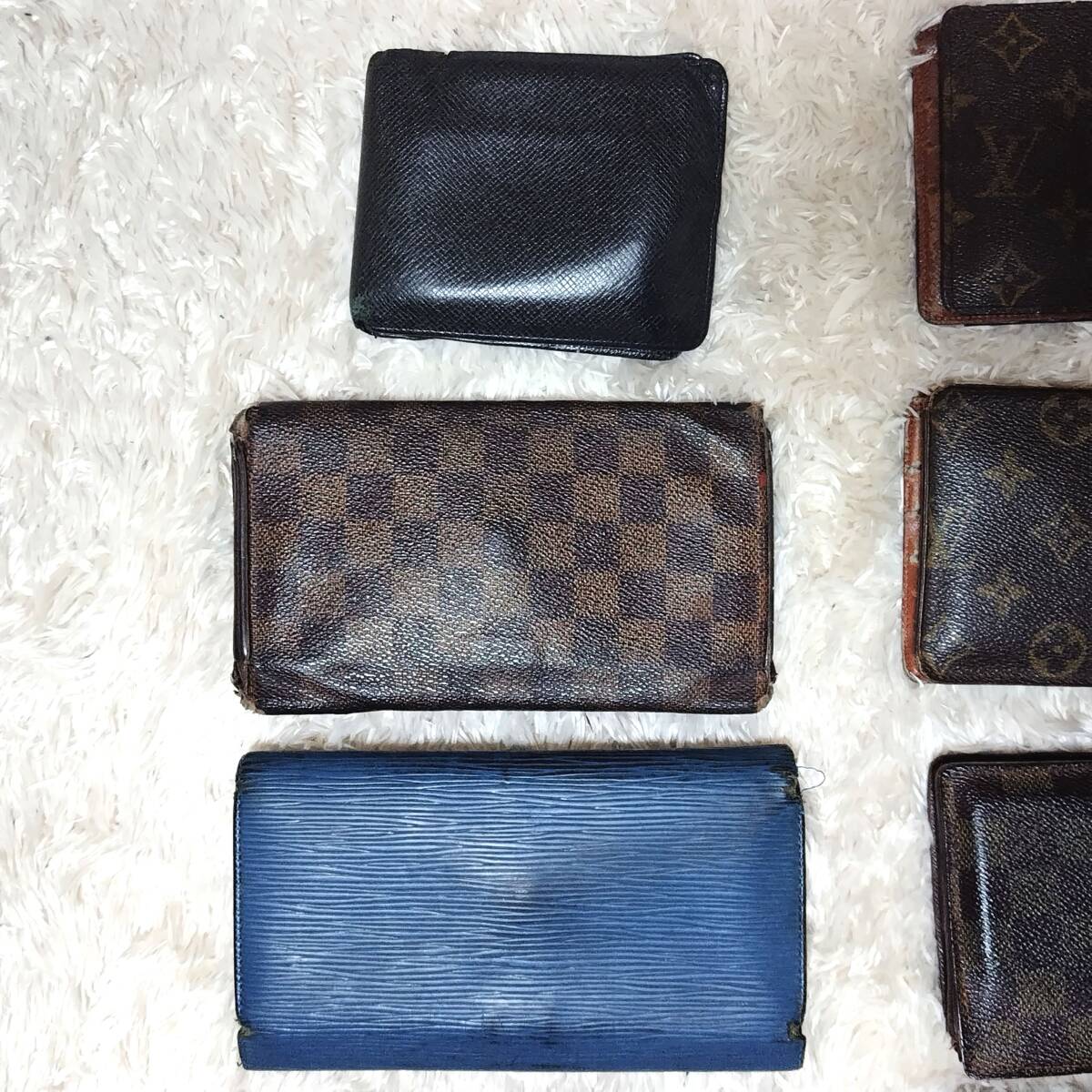 1円 LOUIS VUITTON 15点 まとめ売り ルイヴィトン 財布 ウォレット 二つ折り 長財布 モノグラム エピ タイガ ダミエ セット売り レッドの画像9