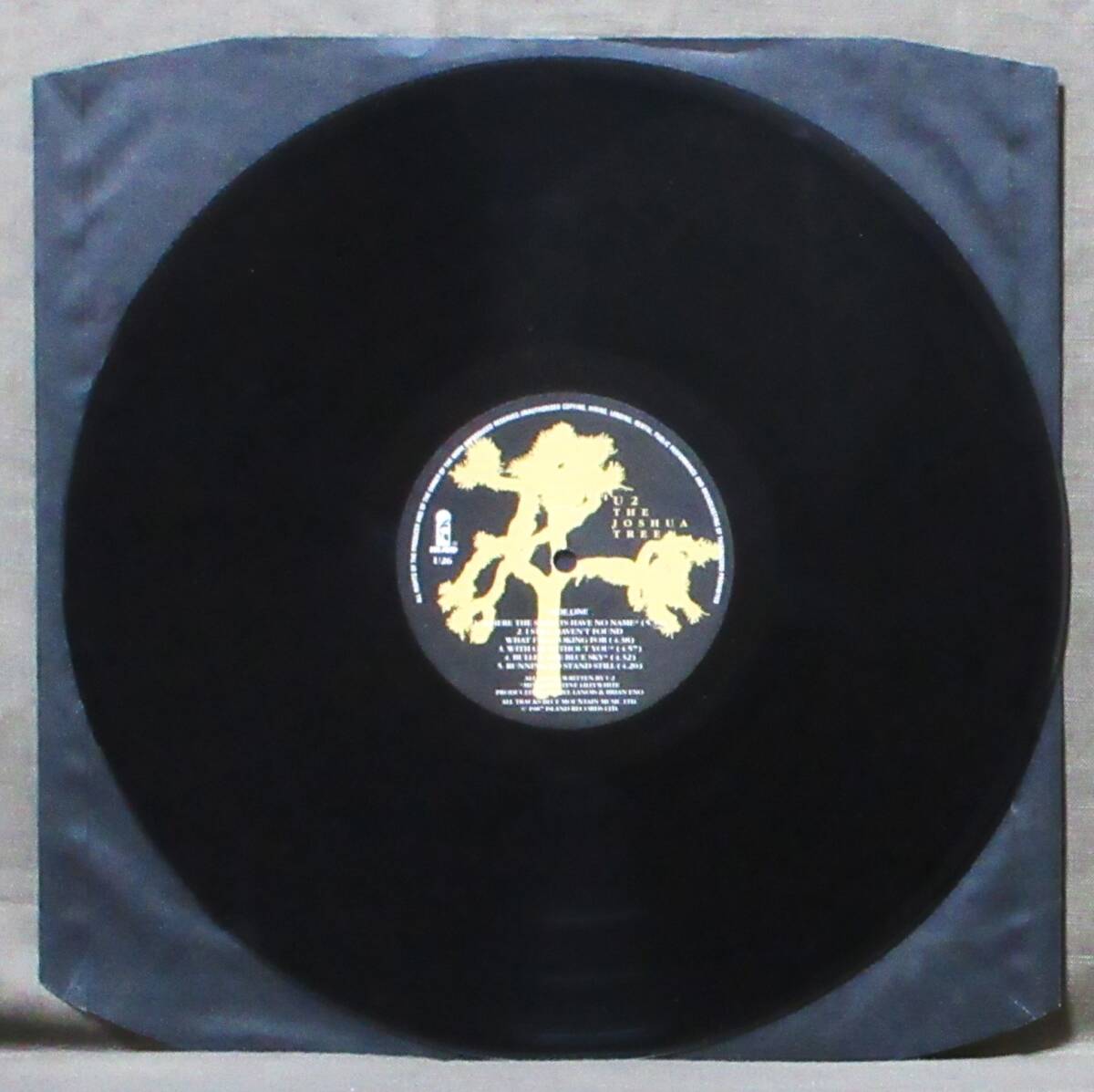 (LP) 英初期盤オリジナル U2 [THE JOSHUA TREE] 2つ折り歌詞カード/オリジナル黒の内袋付き/ヨシュア・トゥリー/1987年/ISLAND RECORDS/U26_画像6
