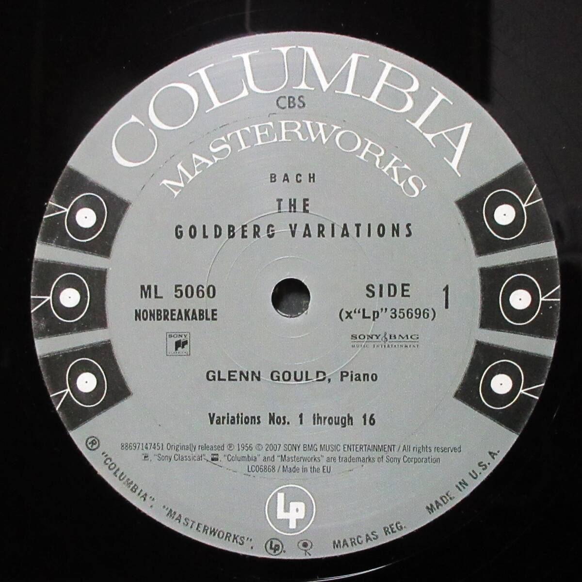 (LP) シュリンクEU美品! グレン・グールド [バッハ：ゴールドベルク変奏曲] GLENN GOULD/BACH/2007年/CBS BMG/88697147451_画像3