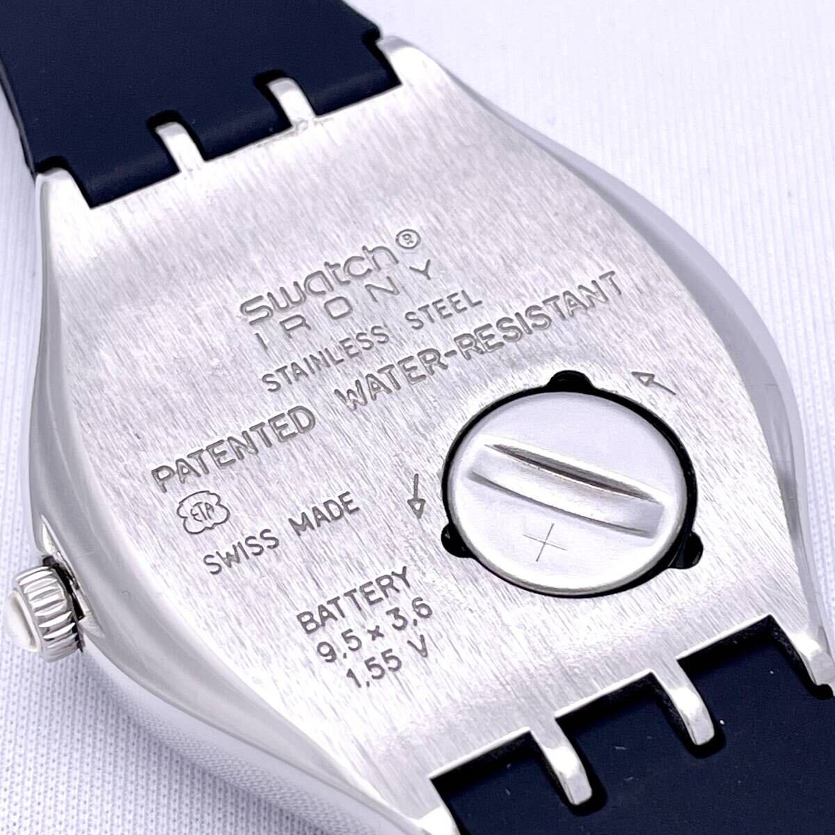 SWATCH スウォッチ IRONY アイロニー 腕時計 ウォッチ クォーツ quartz デイデイト SWISS MADE スイス製 銀 シルバー P258
