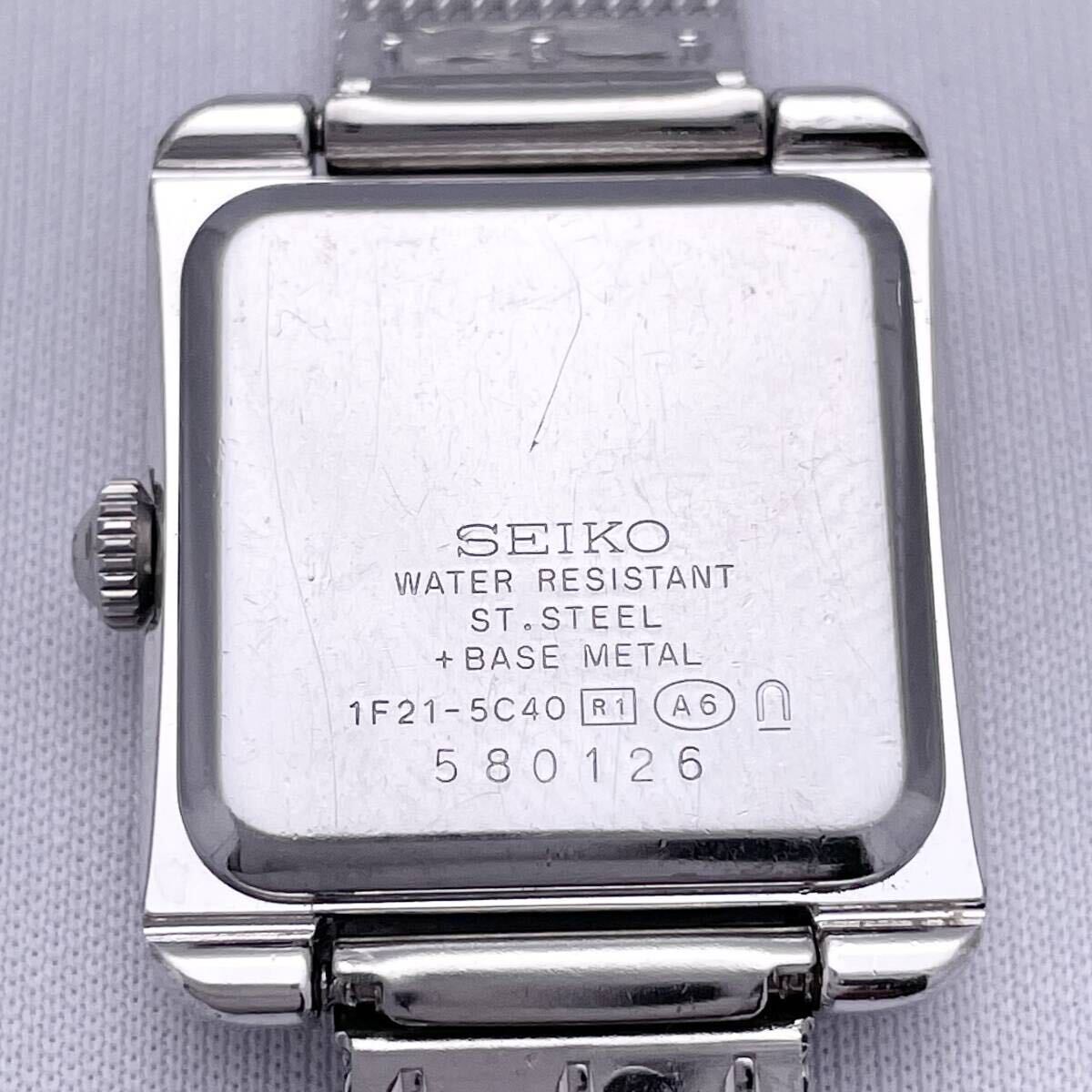 SEIKO セイコー LUKIA ルキア 1F21-5C40 腕時計 ウォッチ クォーツ quartz スクエア 金 ゴールド P261_画像8