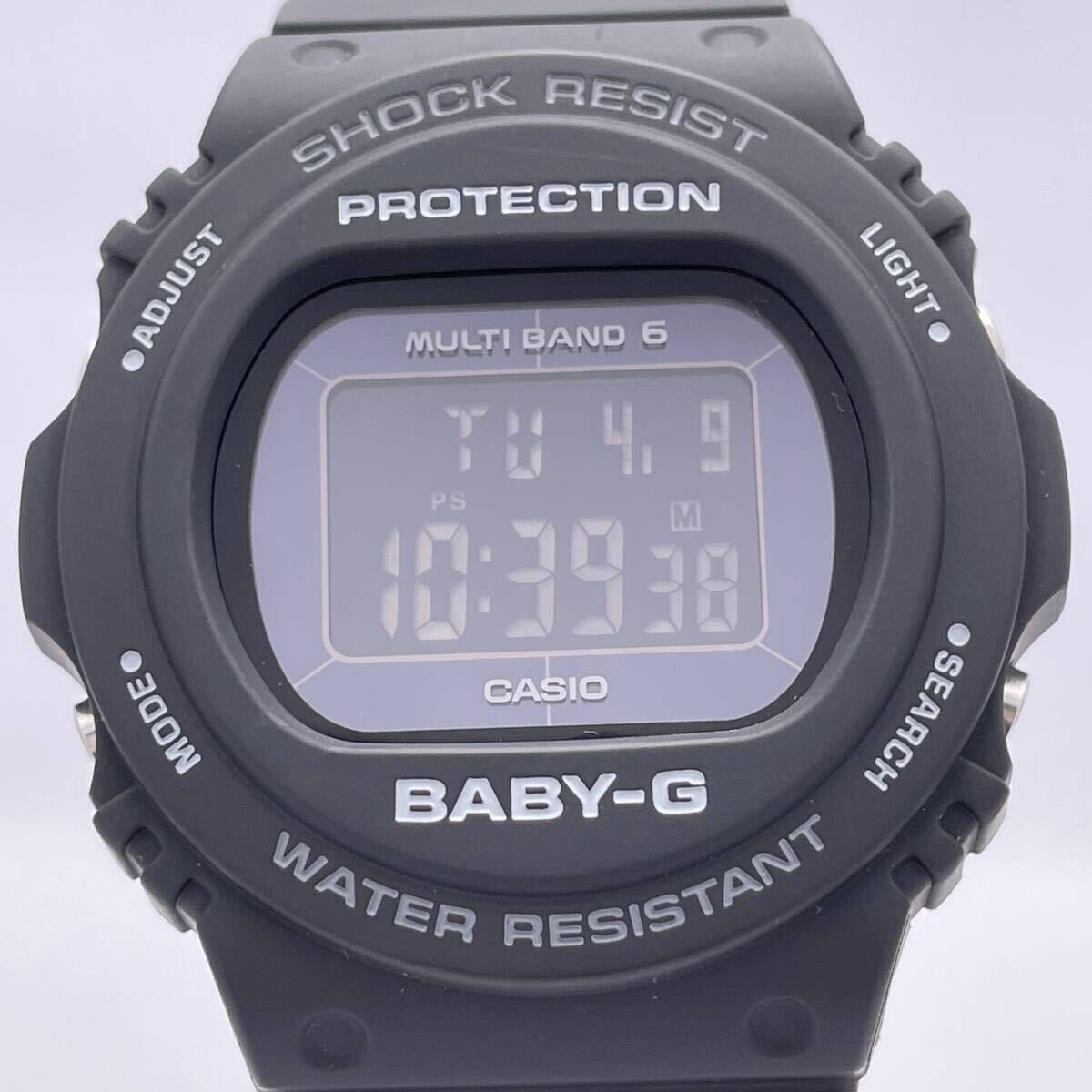 美品 CASIO カシオ BABY-G ベビージー BGD-5700U 腕時計 ウォッチ クォーツ quartz クロノグラフ ソーラー 黒 ブラック P277_画像4