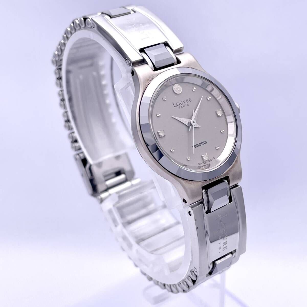 Louvre renoma レノマ B 9102L 腕時計 ウォッチ クォーツ quartz SAPPHIRE CRYSTAL サファイアクリスタル 銀 シルバー P333