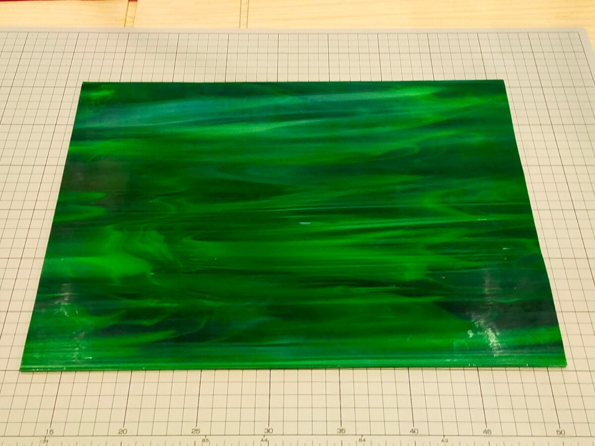 ステンドグラス☆ガラス板3枚セット 緑・赤・青 ガラス材料 色ガラスの画像6